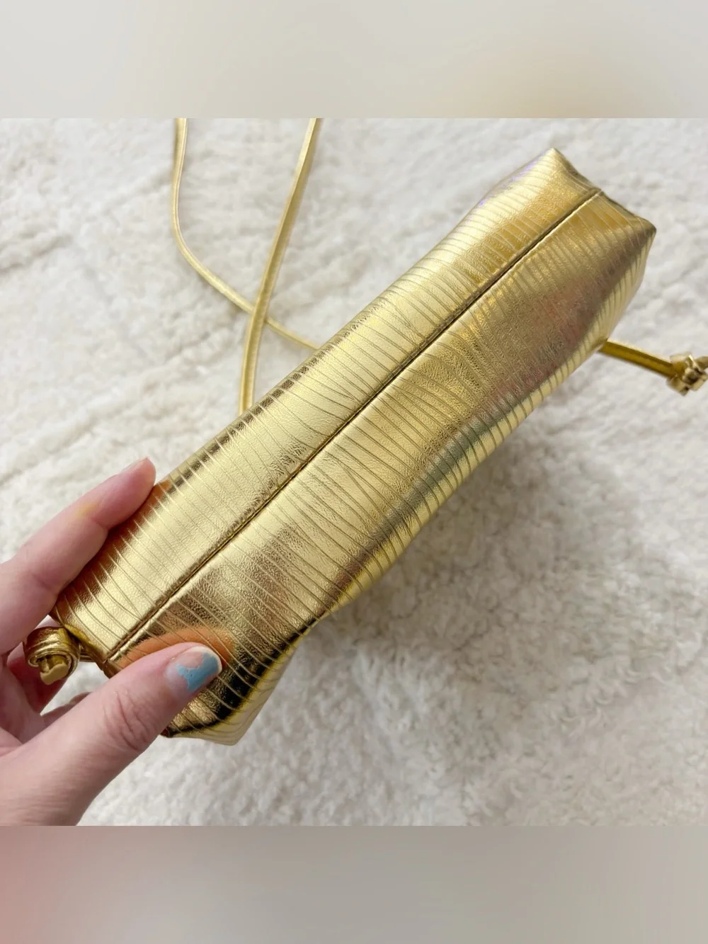Gold Metallic Crossbody Bag